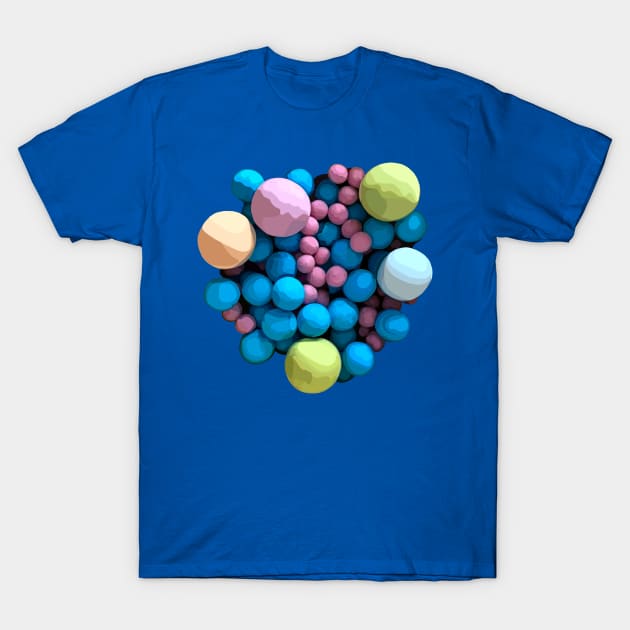 Colorful multiverses on blue T-Shirt by A_using_colors